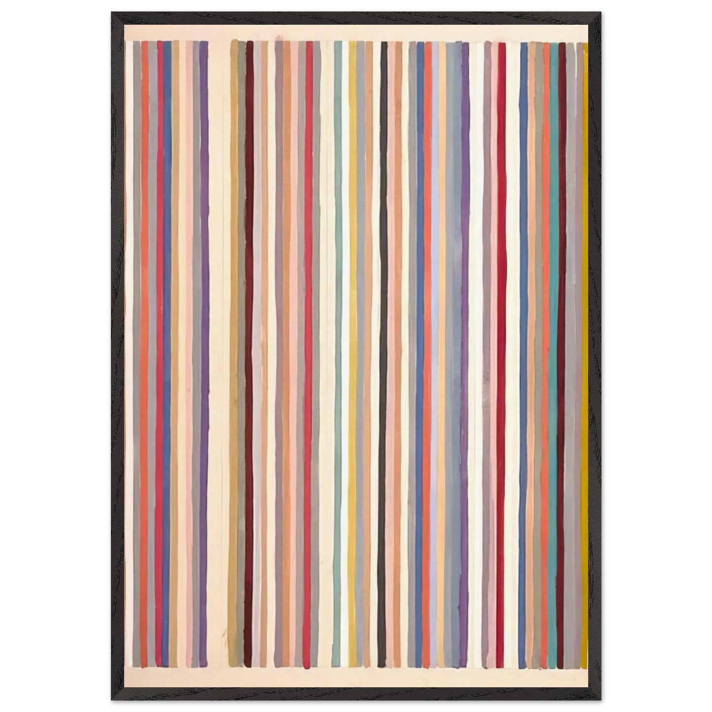 Circus - 1979 - Gene Davis Framed Art Print – Black Wooden Frame - Default Title - -Framed Art Print