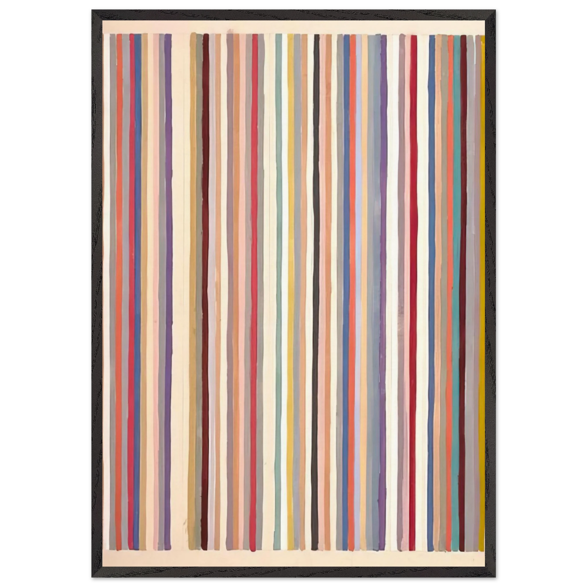 Circus - 1979 - Gene Davis Framed Art Print – Black Wooden Frame - Default Title - -Framed Art Print