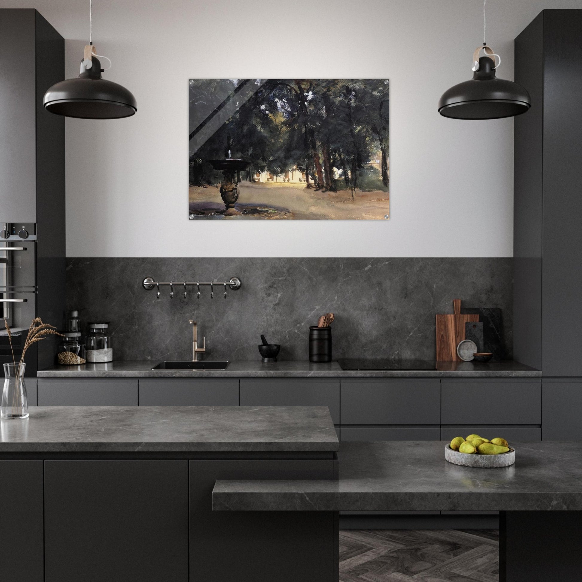 Villa Torlonia Fountain - John Singer Sargent Acrylic Print - 70x100 cm / 28x40″ inches