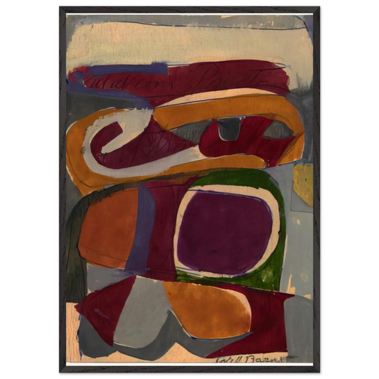 Untitled - c1959 United States - Will Barnet Framed Art Print – Black Wooden Frame - Default Title - -Framed Art Print