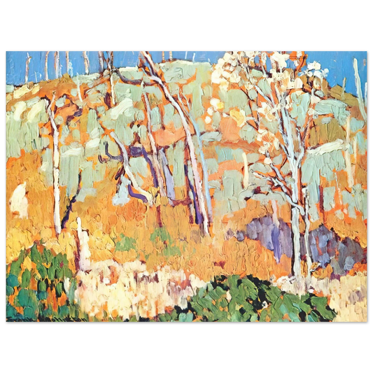 Frank Johnston - Patterned Hillside - 1918 Fine Art Poster - Default Title