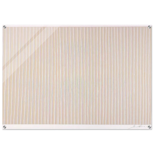 Untitled Pink, Yellow and White - 1980 - Gene Davis Acrylic Print - 70x100 cm / 28x40″ inches