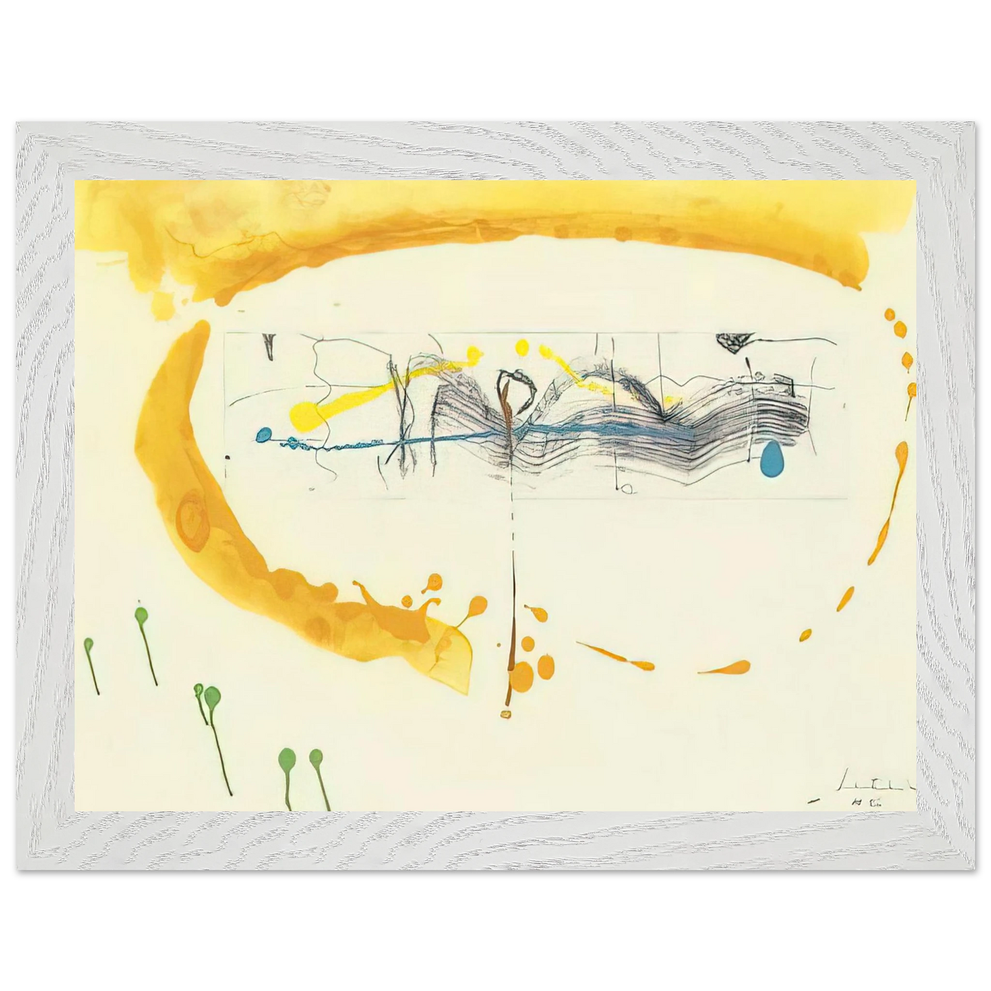 Helen Frankenthaler - Making Music - 2000 Wall art - 50x70 cm / 20x28 inches - Premium Wooden Framed Poster With Fine Art Paper - Wood frame