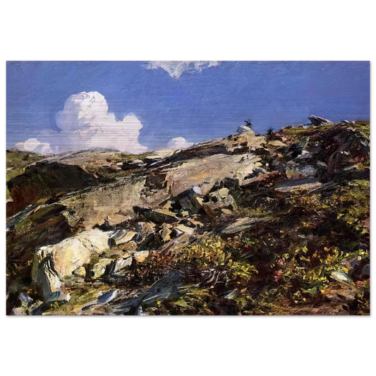 In the Alps - John Singer Sargent Brushed Aluminum Print - 70x100 cm / 28x40 inches | John Singer Sargent Aluminum Print | John Singer Sargent Prints