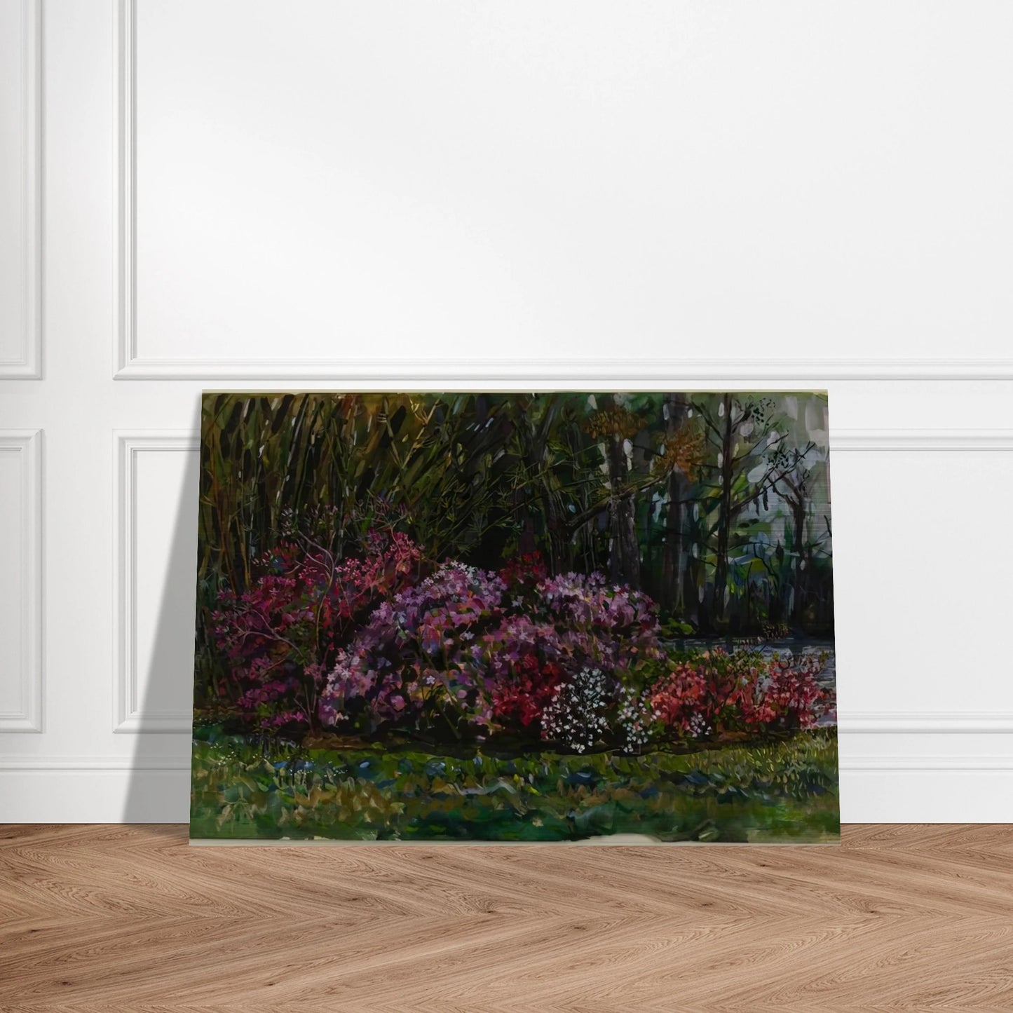 ALICIA S AZALEAS ON ST MARY S RIVER - Ivan Albright Brushed Aluminum Print - 70x100 cm / 28x40 inches | Ivan Albright Aluminum Print | Ivan Albright Prints