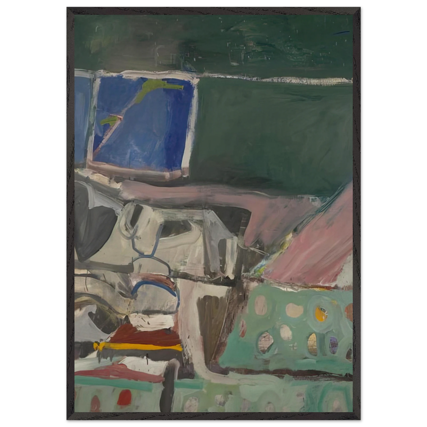 Berkeley 58 - Richard Diebenkorn Framed Art Print – Black Wooden Frame - Default Title - -Framed Art Print