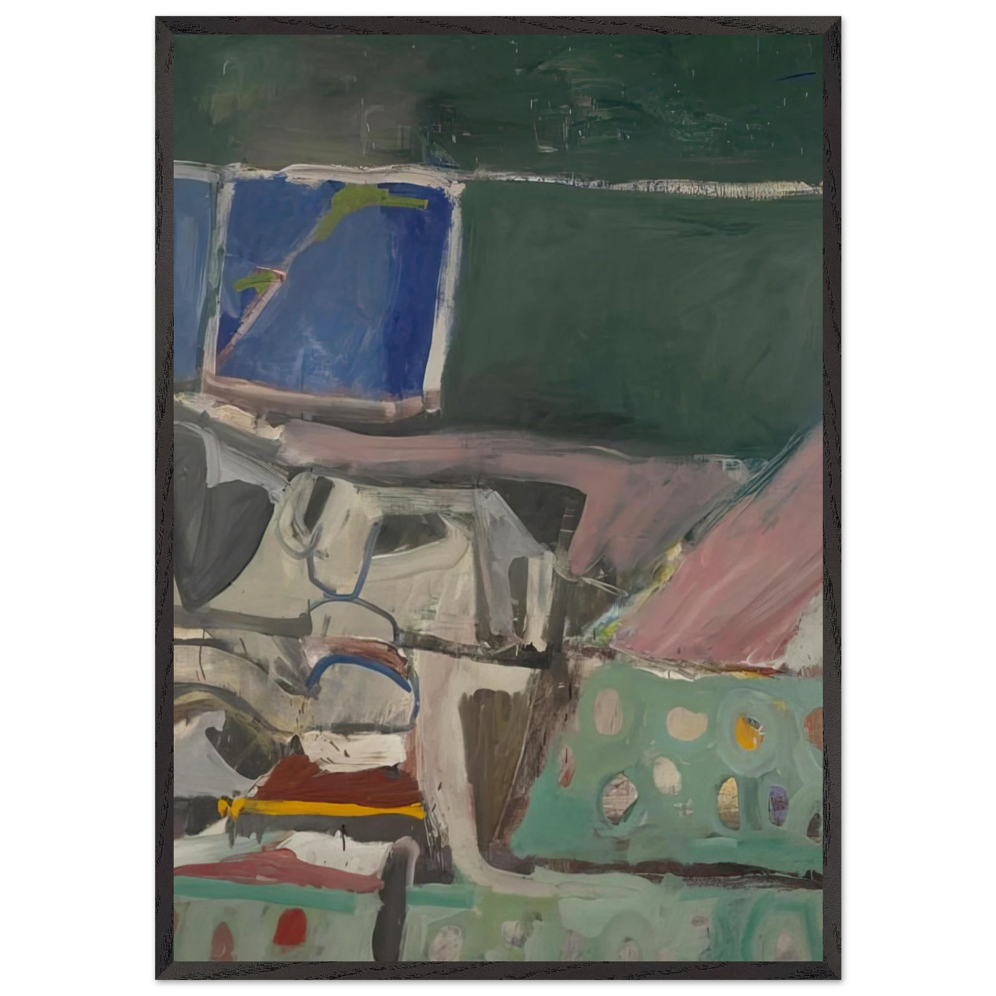 Berkeley 58 - Richard Diebenkorn Framed Art Print – Black Wooden Frame - Default Title - -Framed Art Print