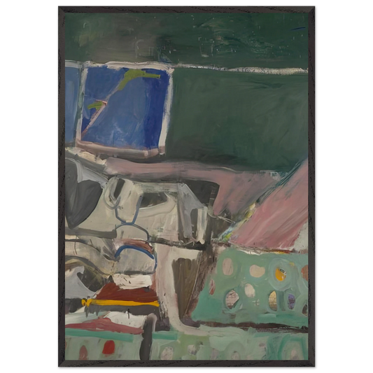 Berkeley 58 - Richard Diebenkorn Framed Art Print – Black Wooden Frame - Default Title - -Framed Art Print