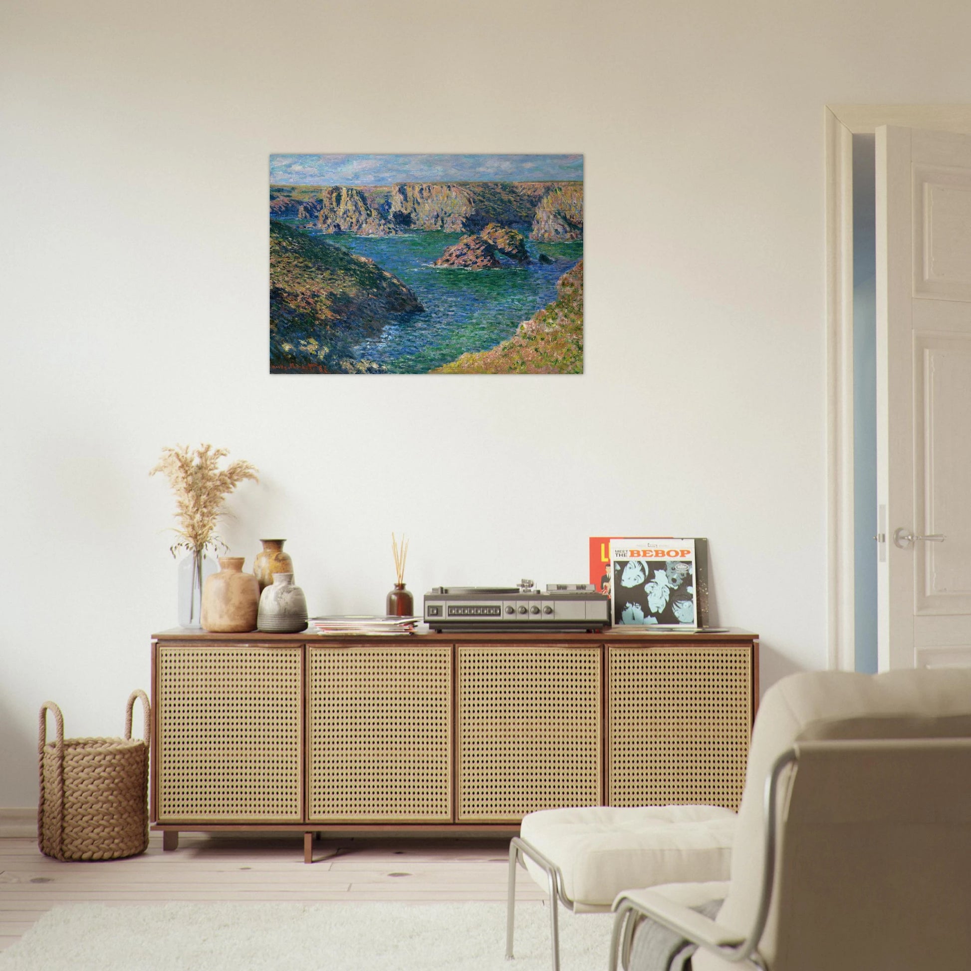 Port Donnant, Belle Ile - claude monet Brushed Aluminum Print - 70x100 cm / 28x40 inches | claude monet Aluminum Print | claude monet Prints