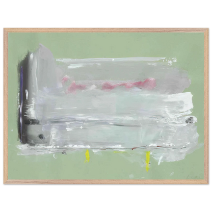 Helen Frankenthaler - Untitled - 1984 Wall art - 21x29.7 cm / 8x12" - Premium Wooden Framed Poster With Fine Art Paper-canvas - Black frame