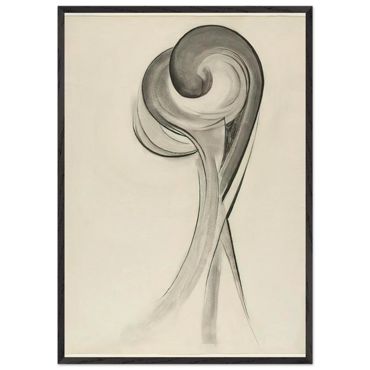 Drawing XII - Georgia OKeeffe 70x100 cm / 28x40 inches Framed Art Print – Black Wooden Frame