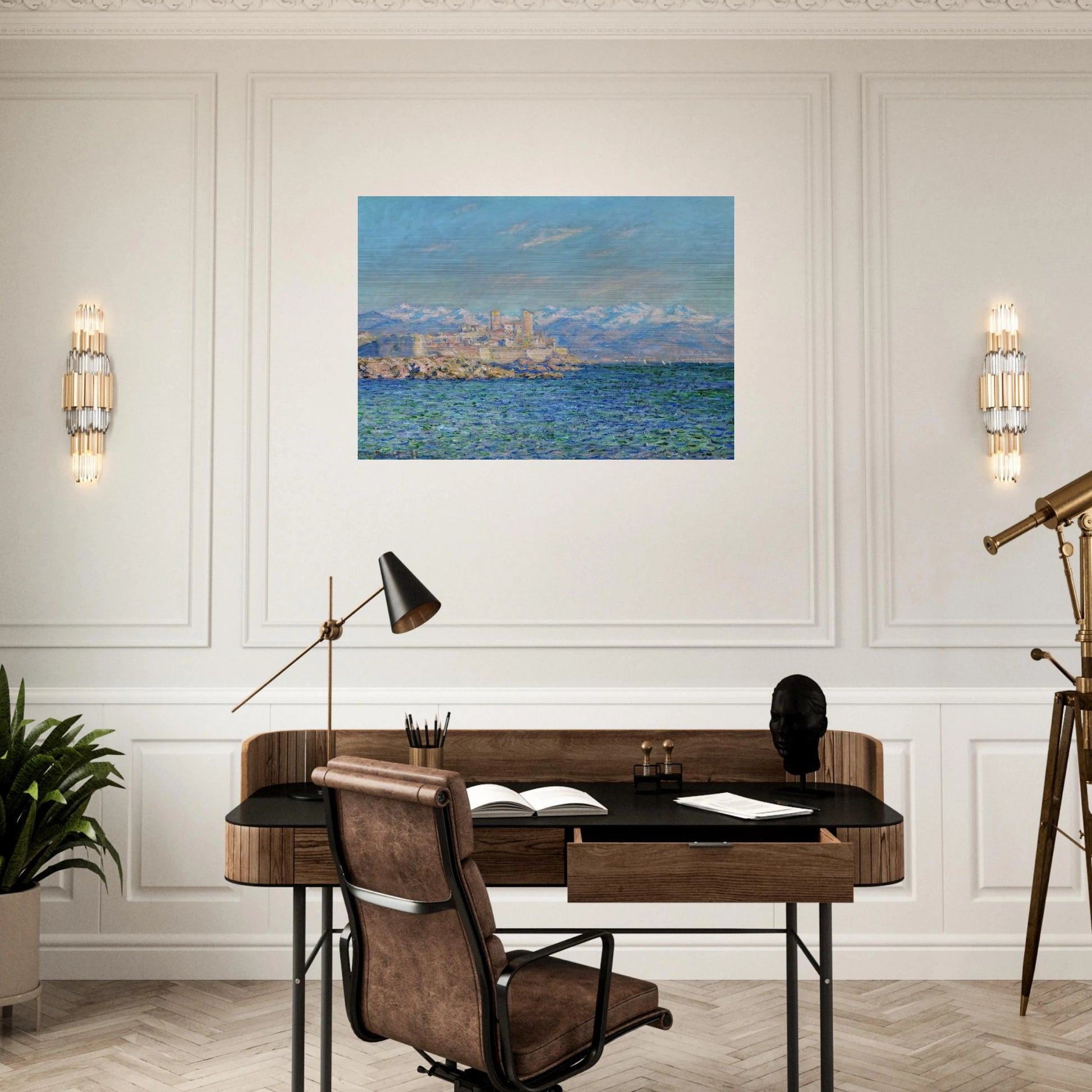 Antibes, Afternoon Effect - claude monet Brushed Aluminum Print - 70x100 cm / 28x40 inches | claude monet Aluminum Print | claude monet Prints