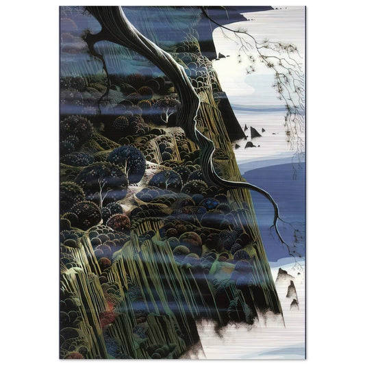 From Out of the Sea - Eyvind Earle Brushed Aluminum Print - 70x100 cm / 28x40 inches | Eyvind Earle Aluminum Print | Eyvind Earle Prints