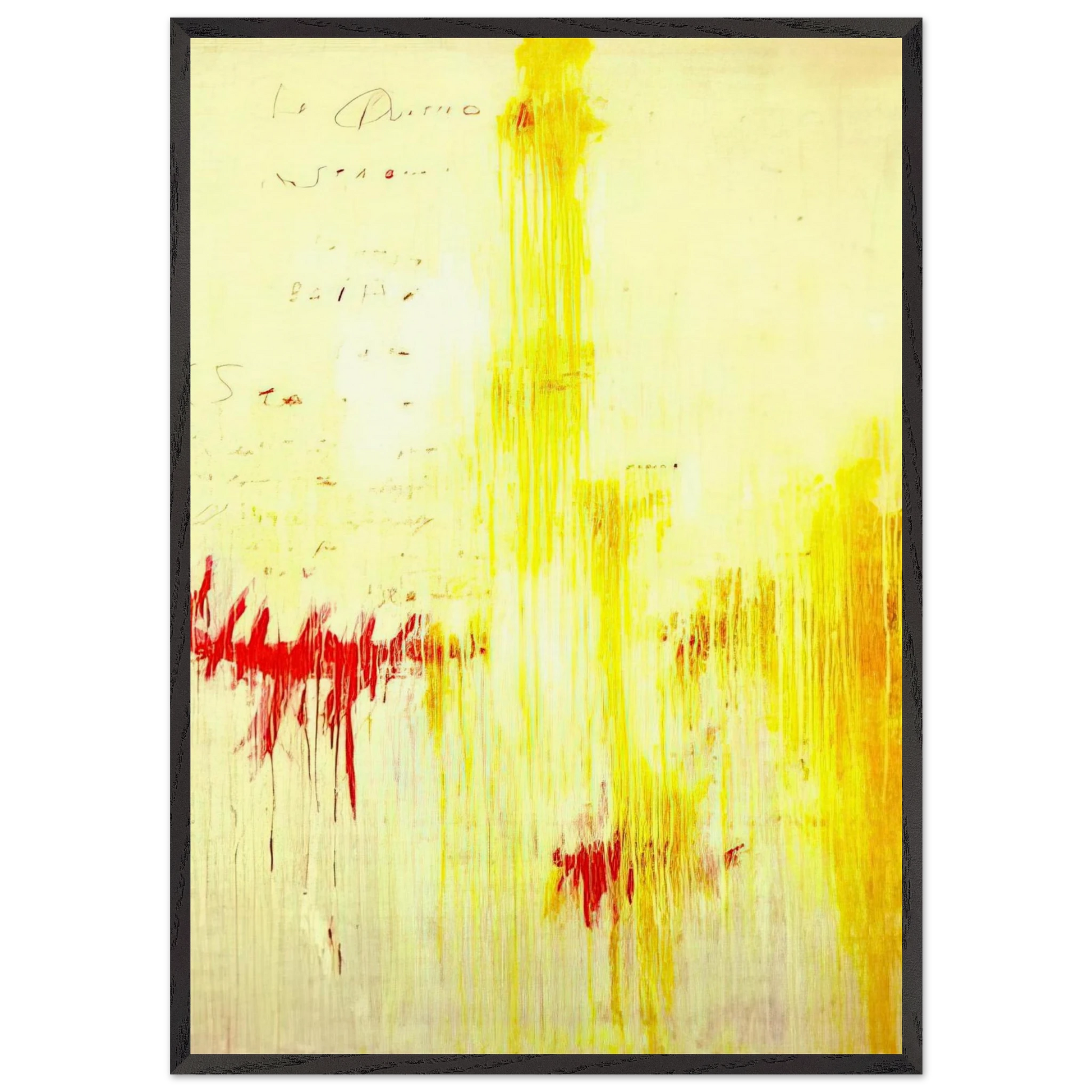 Quattro stagioni I Estate - Cy Twombly Framed Art Print – Black Wooden Frame - Default Title - -Framed Art Print
