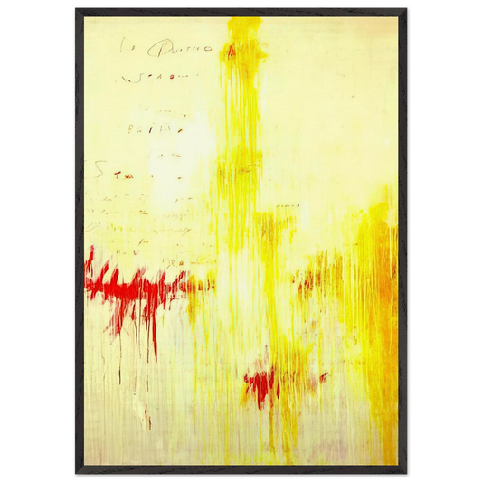 Quattro stagioni I Estate - Cy Twombly Framed Art Print – Black Wooden Frame - Default Title - -Framed Art Print