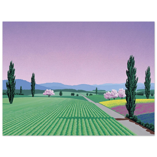 Hiroshi Nagai - Farmlands Wall Art - 21x29.7 cm / 8x12" - Fine Art Poster - -