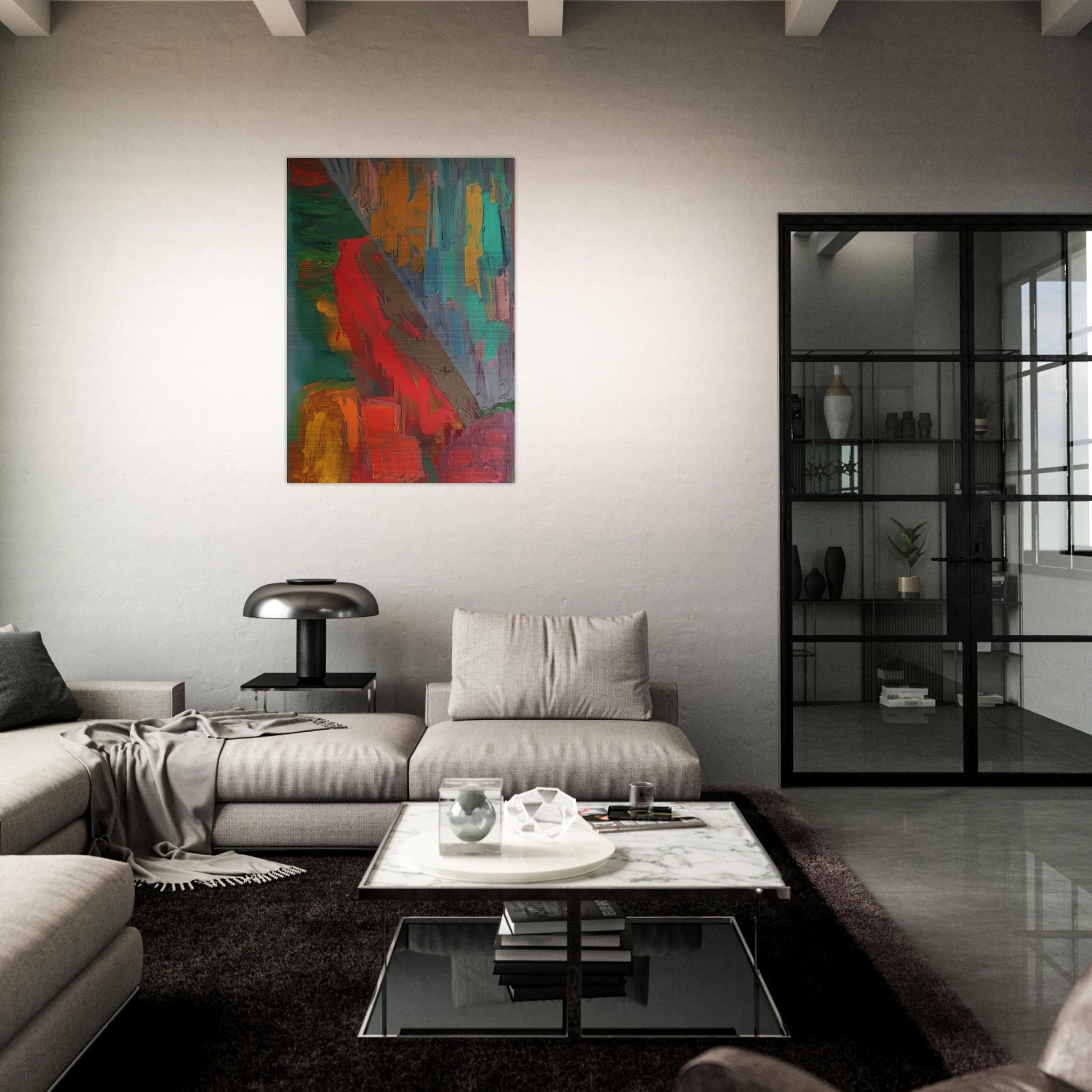 Landslide - 1978 - John Hoyland Brushed Aluminum Print - 70x100 cm / 28x40 inches | John Hoyland Aluminum Print | John Hoyland Prints