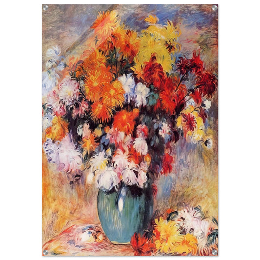 Vase of Chrysanthemums - Pierre-Auguste Renoir Acrylic Print - 70x100 cm / 28x40″ inches