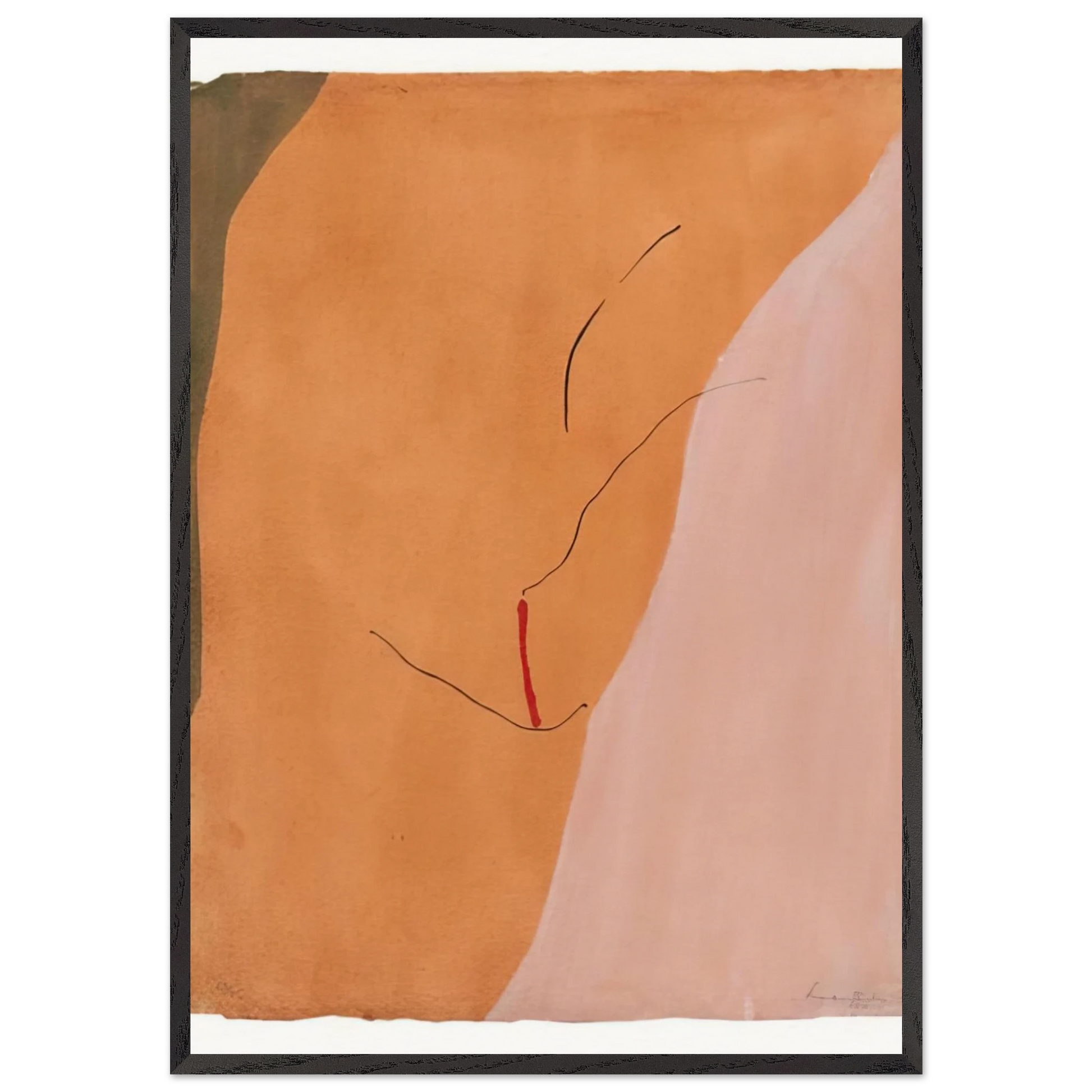 Sanguine Mood - 1971 - Helen Frankenthaler Framed Art Print – Black Wooden Frame - Default Title - -Framed Art Print