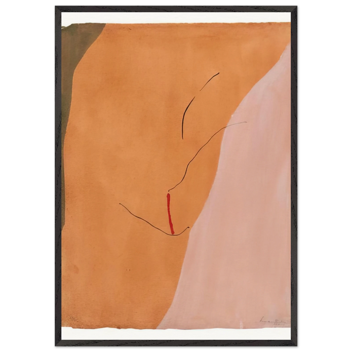 Sanguine Mood - 1971 - Helen Frankenthaler 70x100 cm / 28x40 inches Framed Art Print – Black Wooden Frame