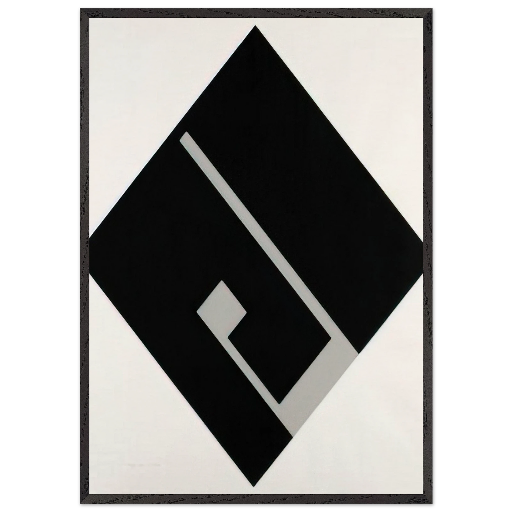 Untitled - 1984 N2 - Bruno Munari Framed Art Print – Black Wooden Frame - Default Title - -Framed Art Print