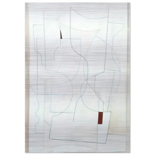 July 27-53 ivory - 1953 - Ben Nicholson Brushed Aluminum Print - 70x100 cm / 28x40 inches | Ben Nicholson Aluminum Print | Ben Nicholson Prints