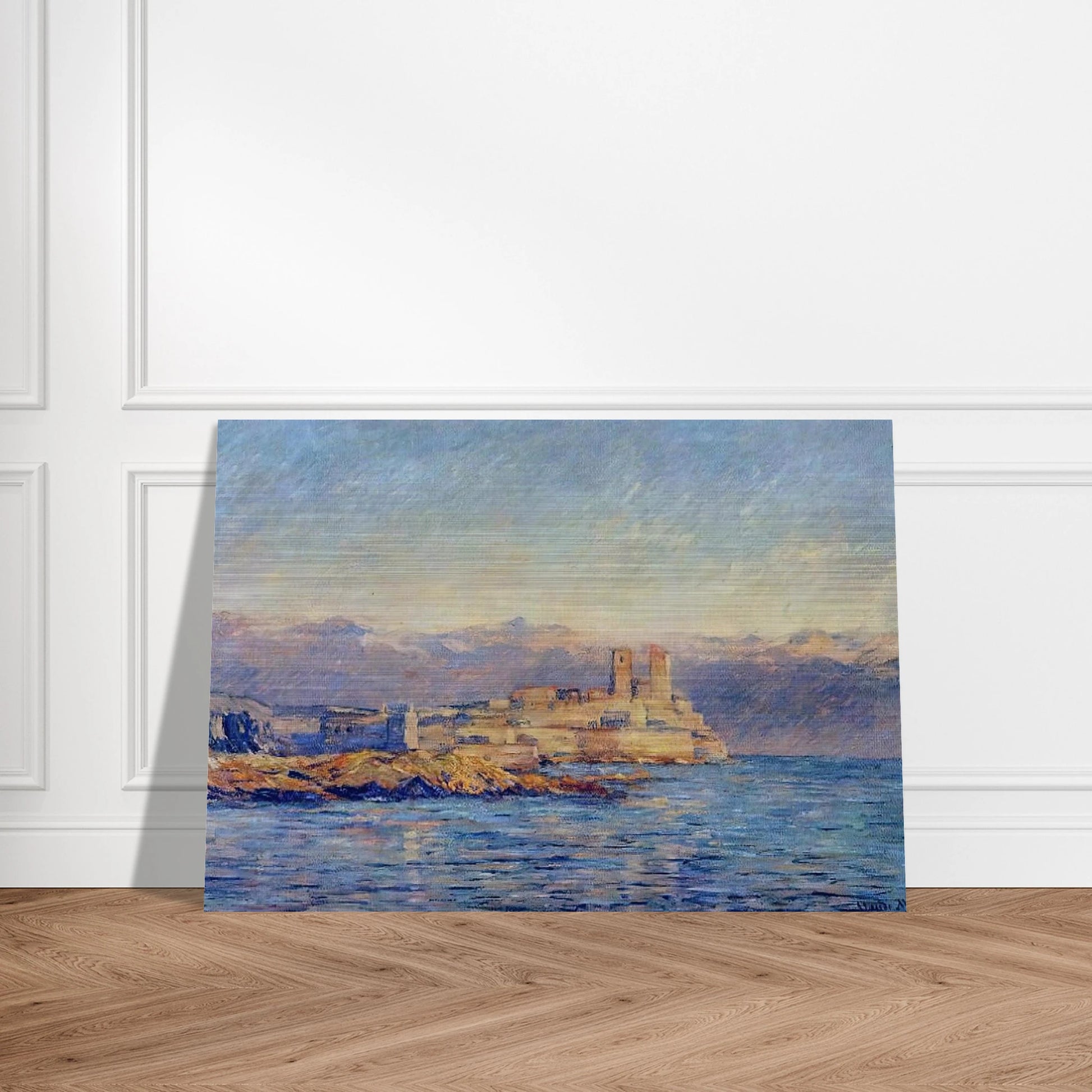 The Castle in Antibes - claude monet Brushed Aluminum Print - 70x100 cm / 28x40 inches | claude monet Aluminum Print | claude monet Prints