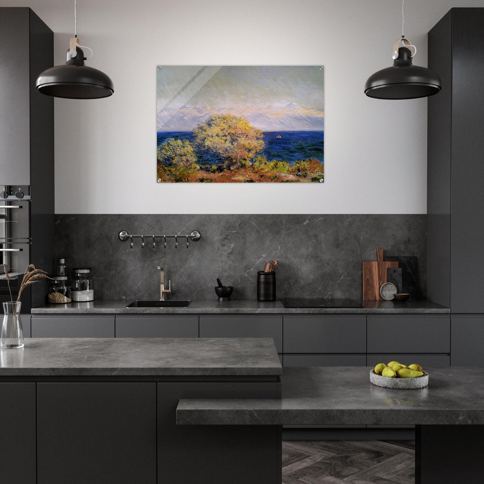 At Cap d'Antibes, Mistral Wind - claude monet Acrylic Print - 70x100 cm / 28x40″ inches