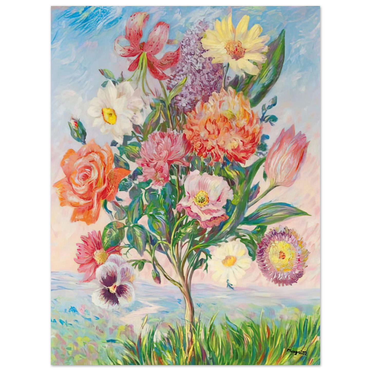 Rene Magritte - FORETHOUGHT 1943 Fine Art Poster - Default Title