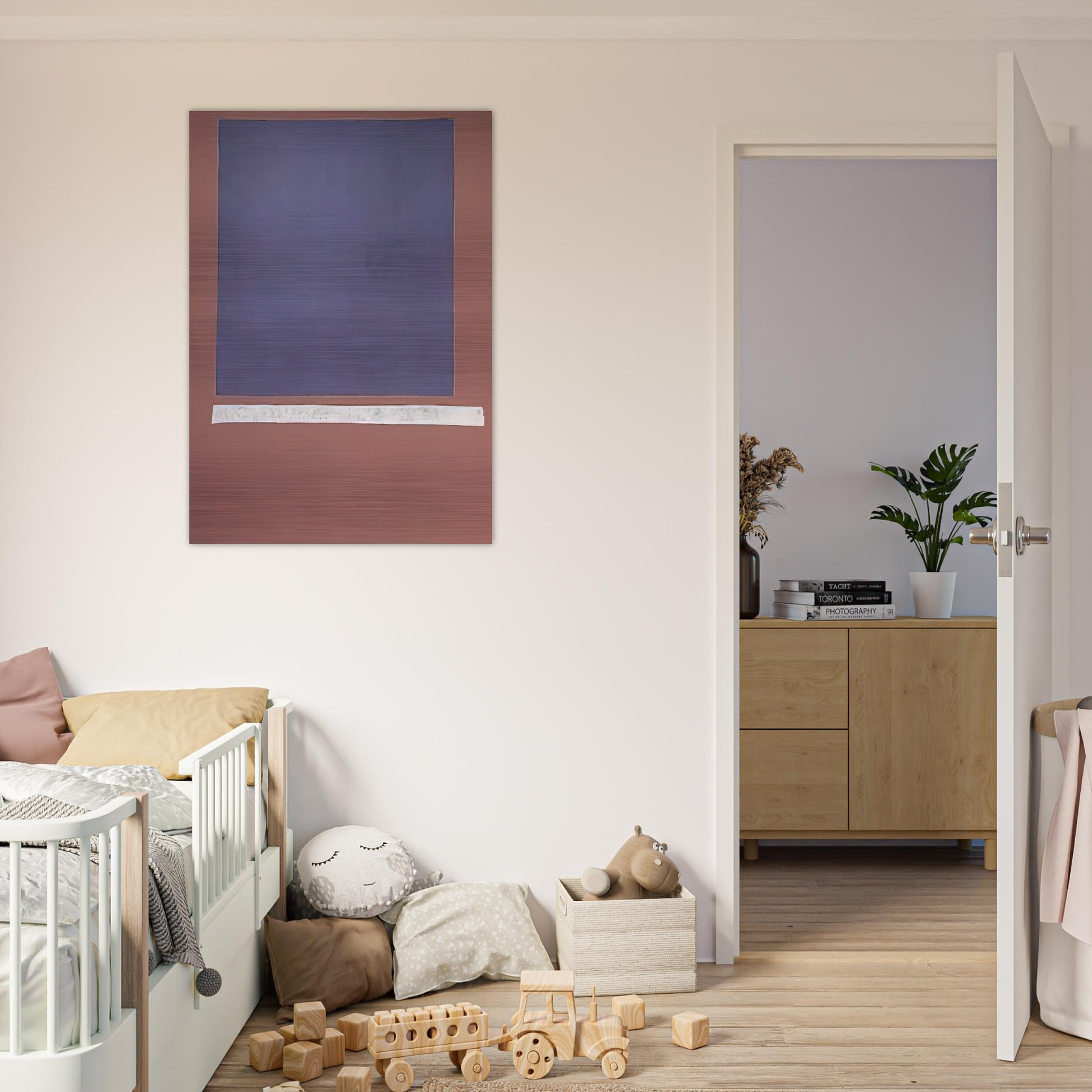 Grand Blue Sun-Box - 1969 - Theodoros Stamos Brushed Aluminum Print - 70x100 cm / 28x40 inches | Theodoros Stamos Aluminum Print | Theodoros Stamos Prints