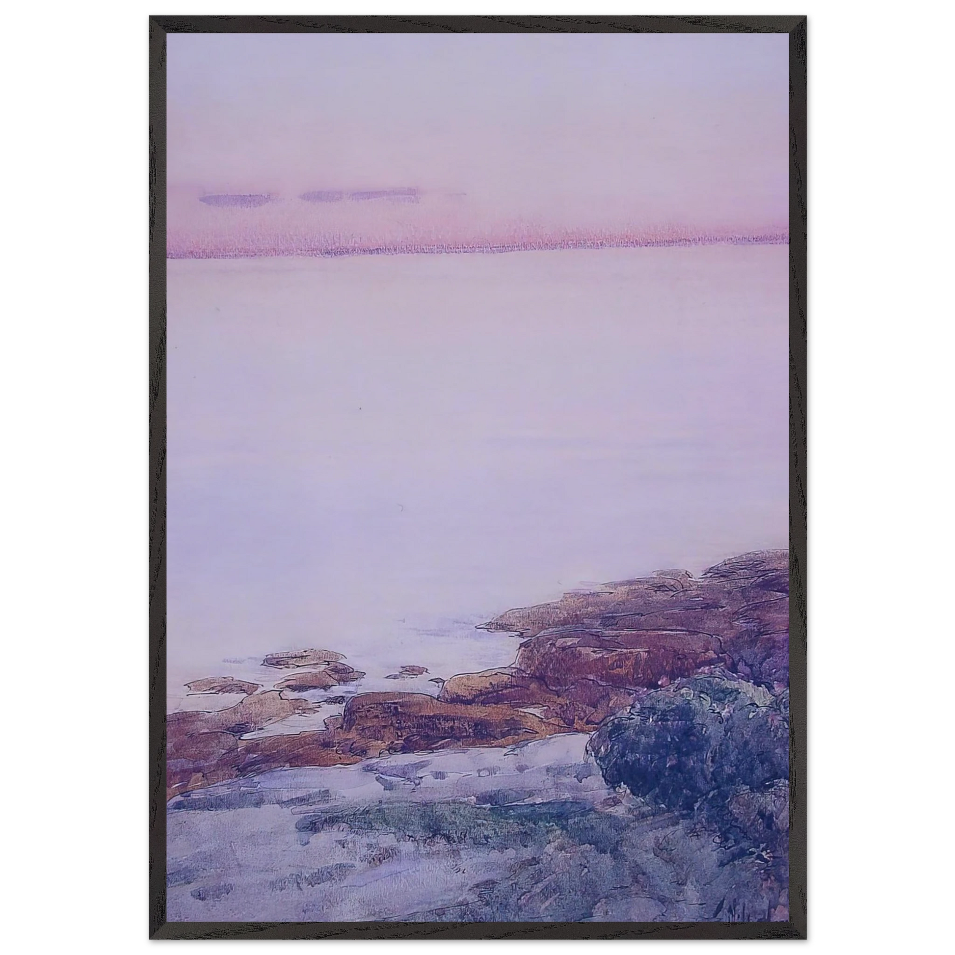 Isles of Shoals - Childe Hassam Framed Art Print – Black Wooden Frame - Default Title - -Framed Art Print