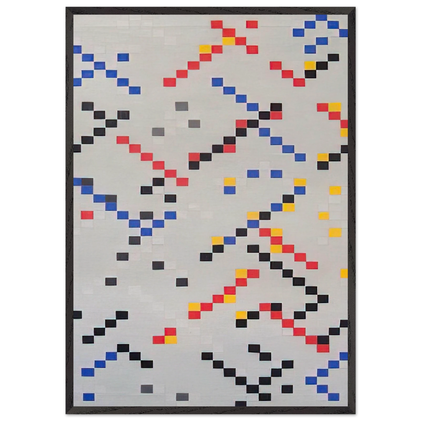 Inch Squares No 3 - 1949 - Leon Polk Smith Framed Art Print – Black Wooden Frame - Default Title - -Framed Art Print