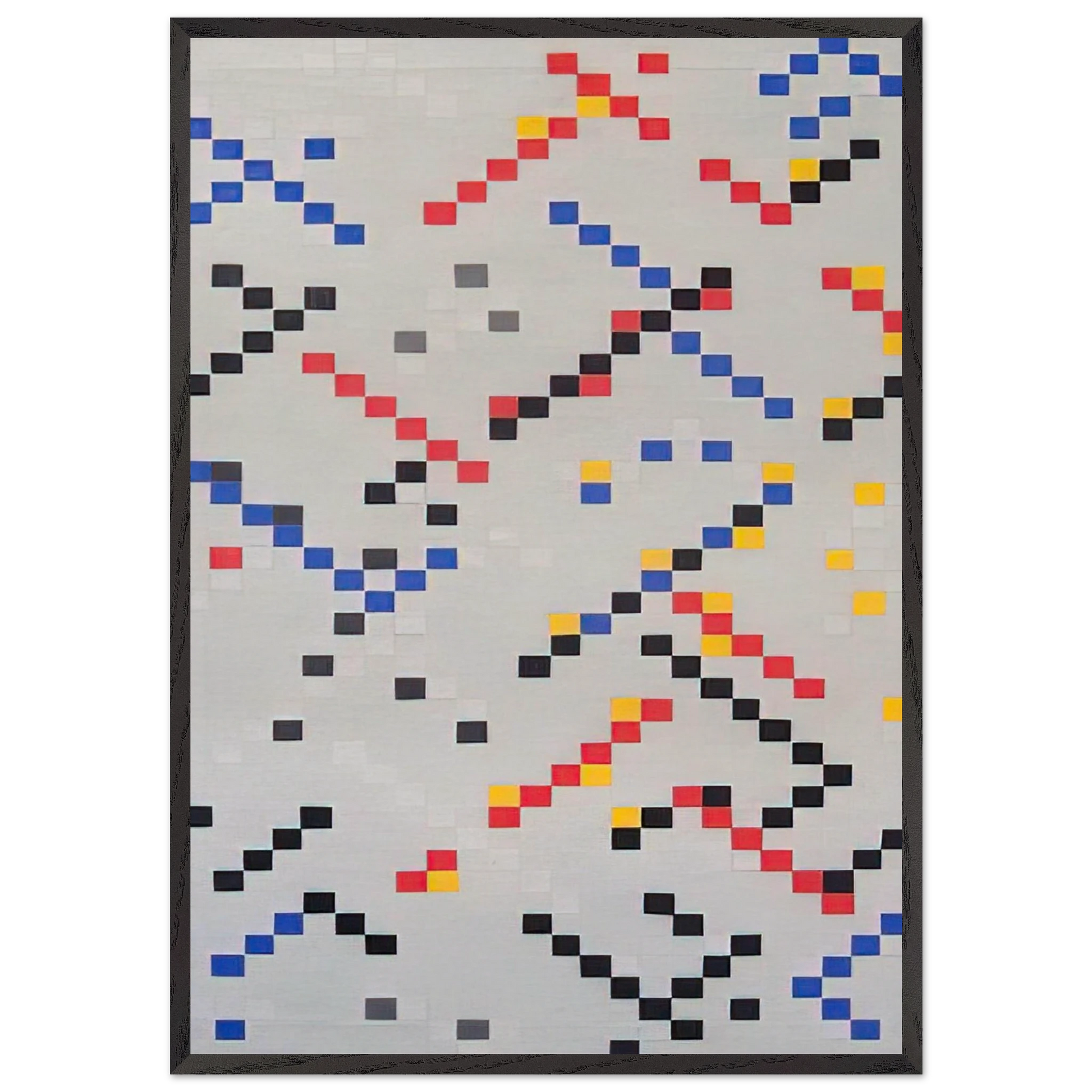 Inch Squares No 3 - 1949 - Leon Polk Smith Framed Art Print – Black Wooden Frame - Default Title - -Framed Art Print