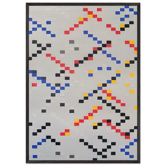 Inch Squares No 3 - 1949 - Leon Polk Smith Framed Art Print – Black Wooden Frame - Default Title - -Framed Art Print