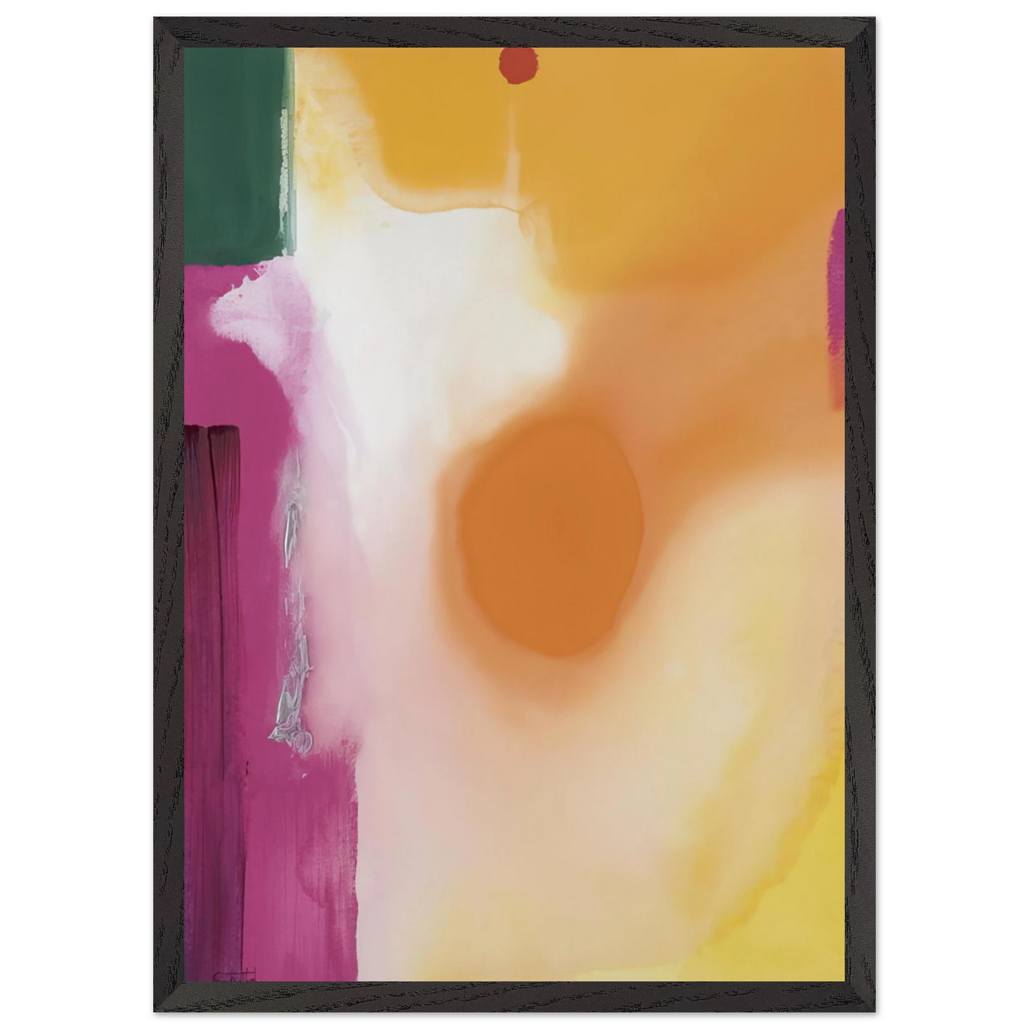 Helen Frankenthaler - Bullseye - 1989 Wall art - 70x100 cm / 28x40 inches - Premium Wooden Framed Poster With Fine Art Paper - Wood frame