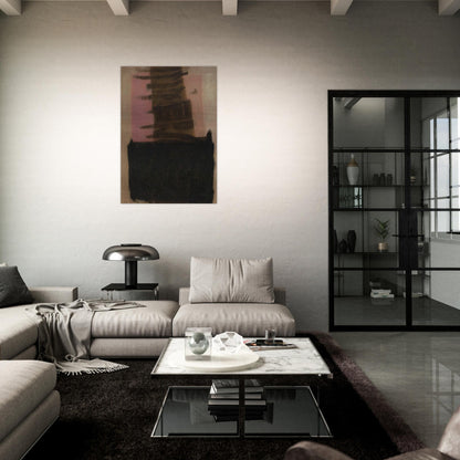 Composition in Black  Ochre - 1957 - Adja Yunkers Brushed Aluminum Print - 70x100 cm / 28x40 inches | Adja Yunkers Aluminum Print | Adja Yunkers Prints