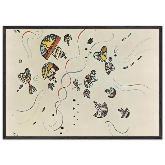 LAST WATERCOLOUR 1944 - Wassily Kandinsky 70x100 cm / 28x40 inches Framed Art Print – Black Wooden Frame