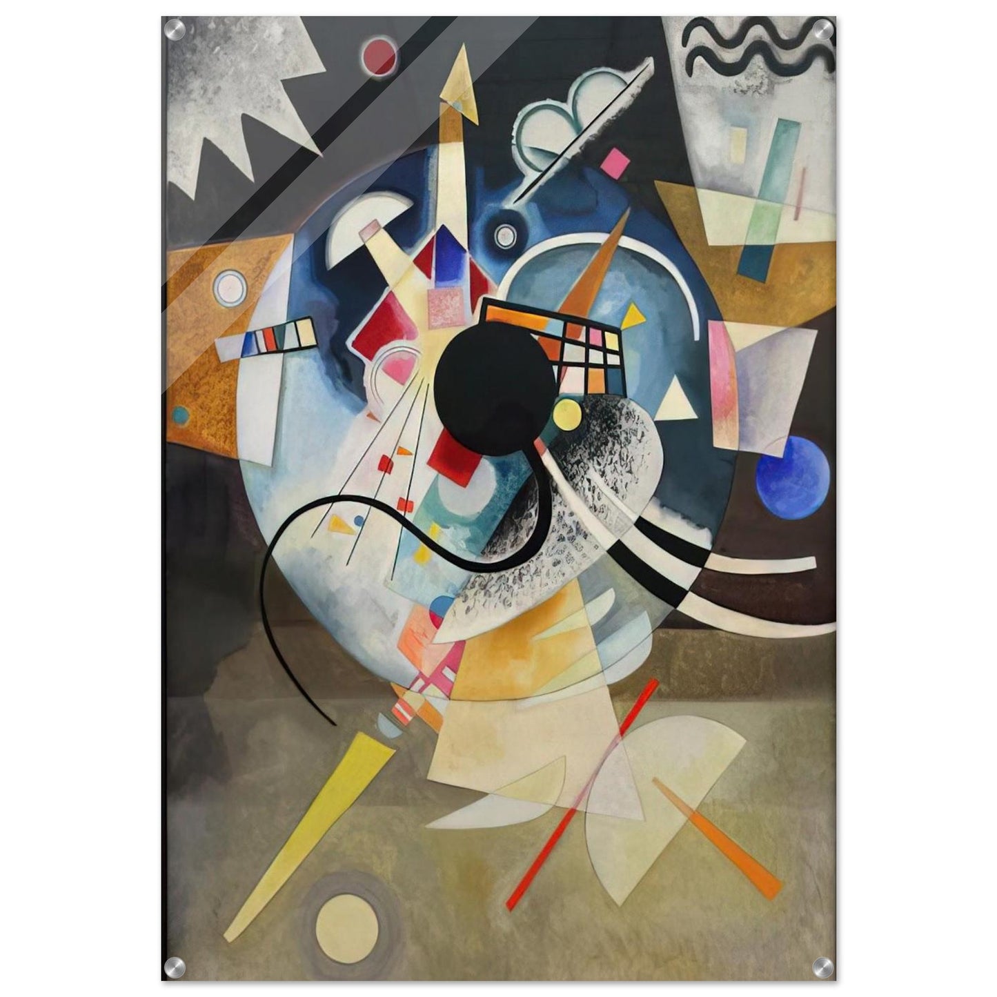 A CENTRE 1924 - Wassily Kandinsky Acrylic Print - 70x100 cm / 28x40″ inches | Wassily Kandinsky Wall Art | Wassily Kandinsky Prints