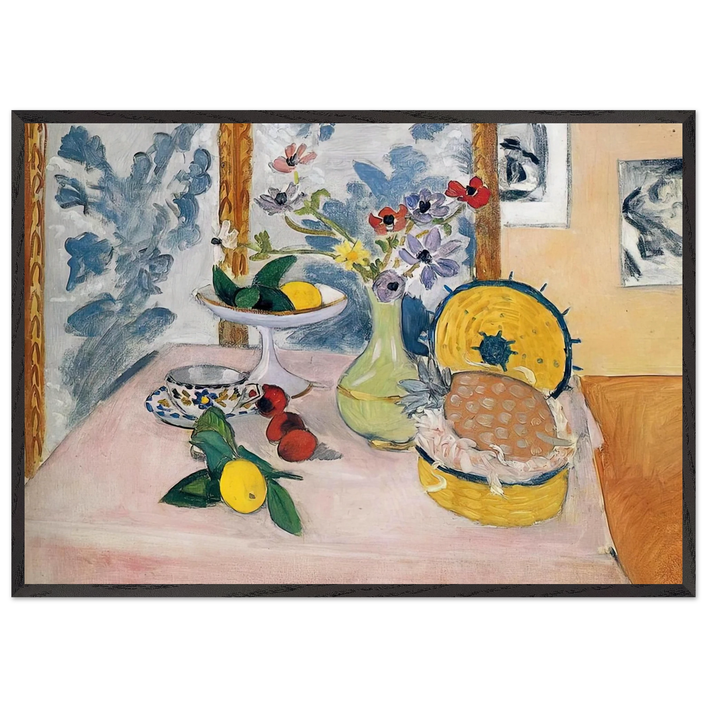 STILL LIFE WITH PINEAPPLES - Henri Matisse Framed Art Print – Black Wooden Frame - Default Title - -Framed Art Print