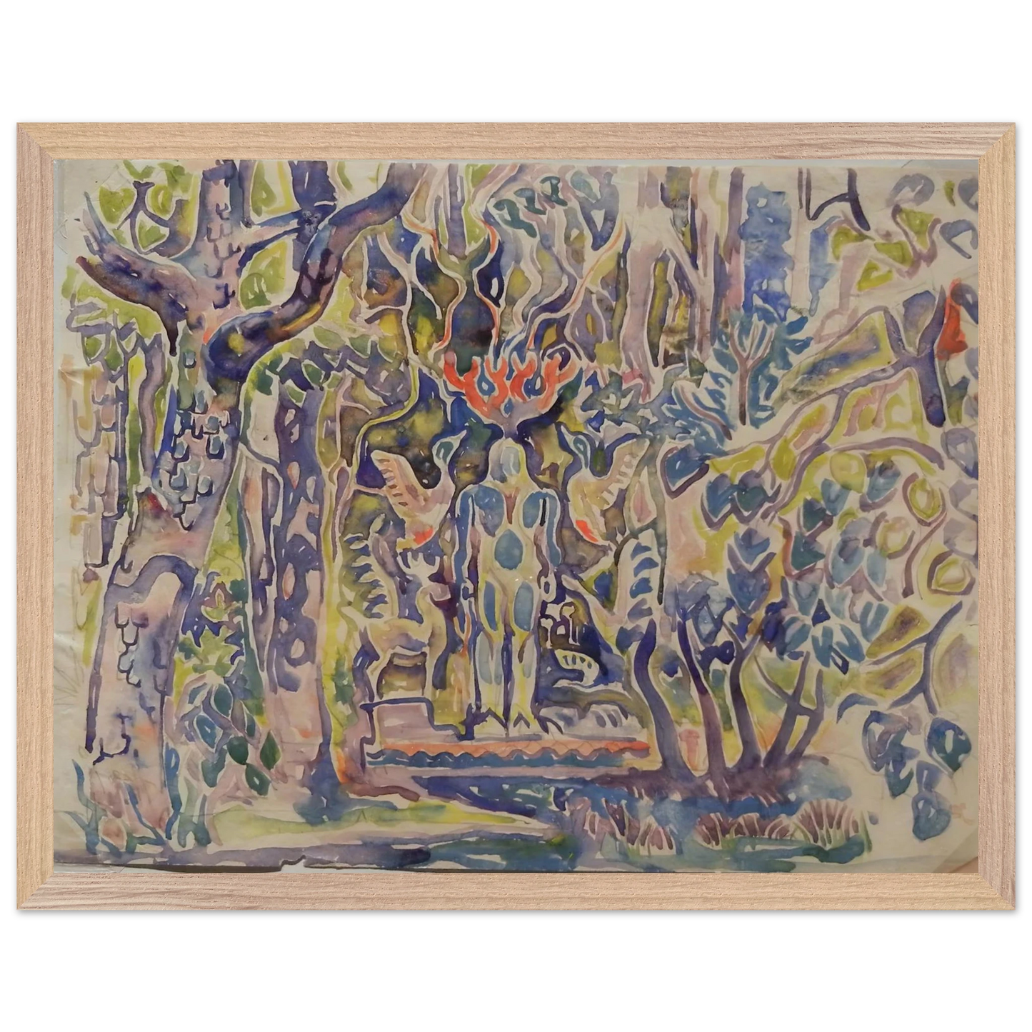 Walter Inglis Anderson - Walter Anderson Wall art - 30x45 cm / 12x18 Inches - Premium Wooden Framed Poster With Fine Art Paper - White frame
