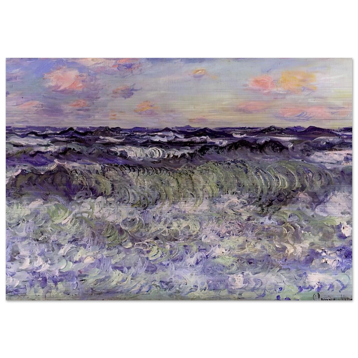 Sea Study - claude monet Brushed Aluminum Print - 70x100 cm / 28x40 inches | claude monet Aluminum Print | claude monet Prints