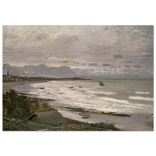 The Beach at Saint-Adresse - claude monet Brushed Aluminum Print - 70x100 cm / 28x40 inches | claude monet Aluminum Print | claude monet Prints