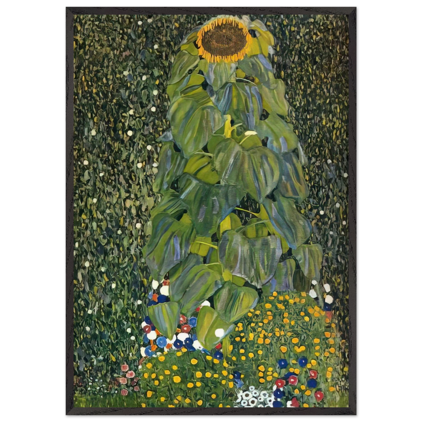 THE SUNFLOWER 1907 - Gustav Klimt Framed Art Print – Black Wooden Frame - Default Title - -Framed Art Print