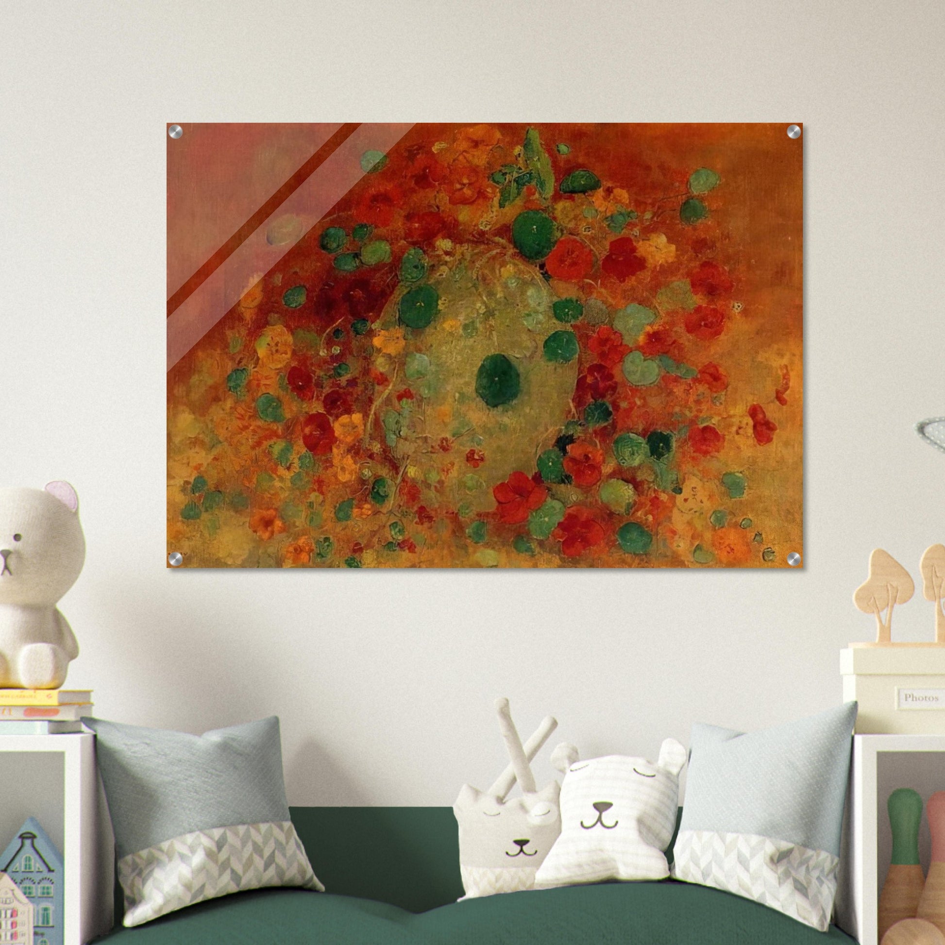 NASTURTIUMS - Odilon Redon Acrylic Print - 70x100 cm / 28x40″ inches | Odilon Redon Wall Art | Odilon Redon Prints