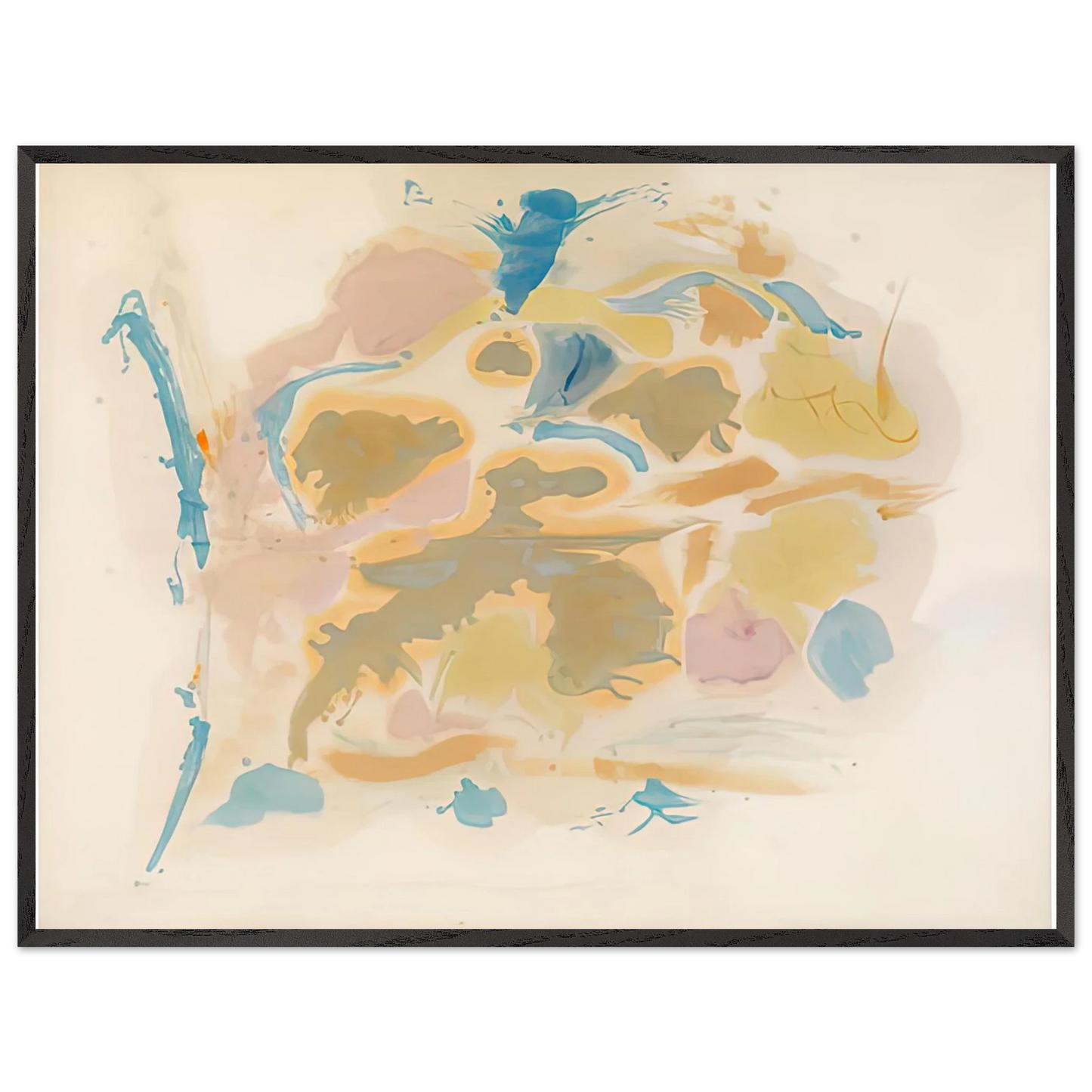 Helen Frankenthaler - Shatter, 1953- Wall Art - 21x29.7 cm / 8x12" - Premium Wooden Framed Poster With Fine Art Paper - Black frame