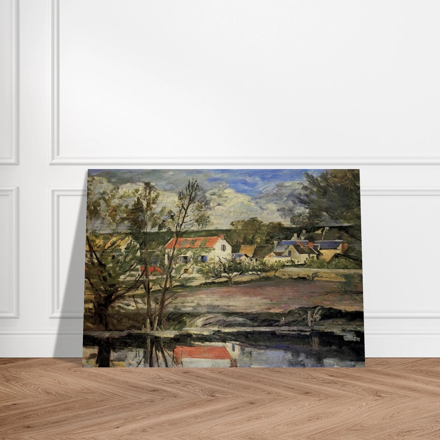 In the Oise Valley - Paul Cézanne Brushed Aluminum Print - 70x100 cm / 28x40 inches | Paul Cézanne Aluminum Print | Paul Cézanne Prints