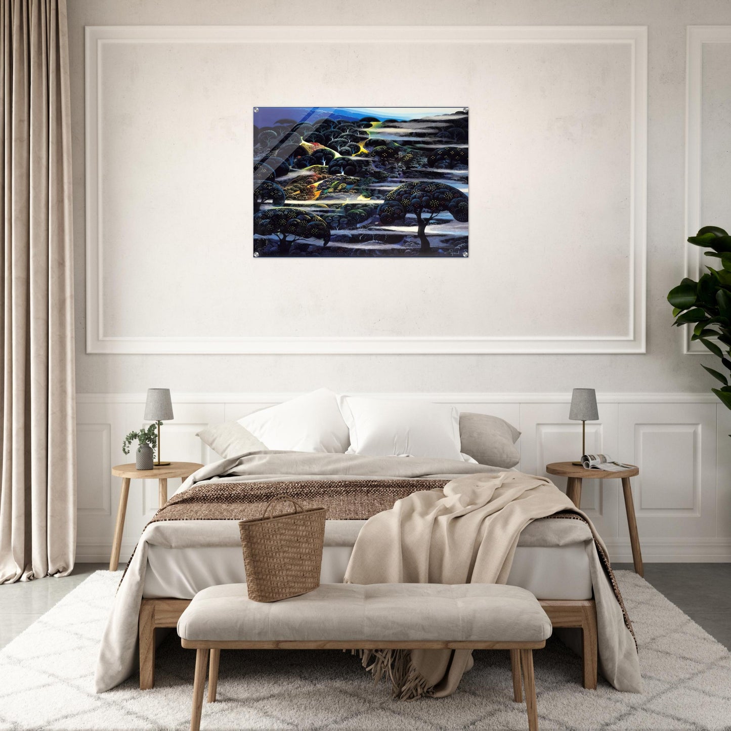 Garden of Eden - Eyvind Earle Acrylic Print - 70x100 cm / 28x40″ inches | Eyvind Earle Wall Art | Eyvind Earle Prints