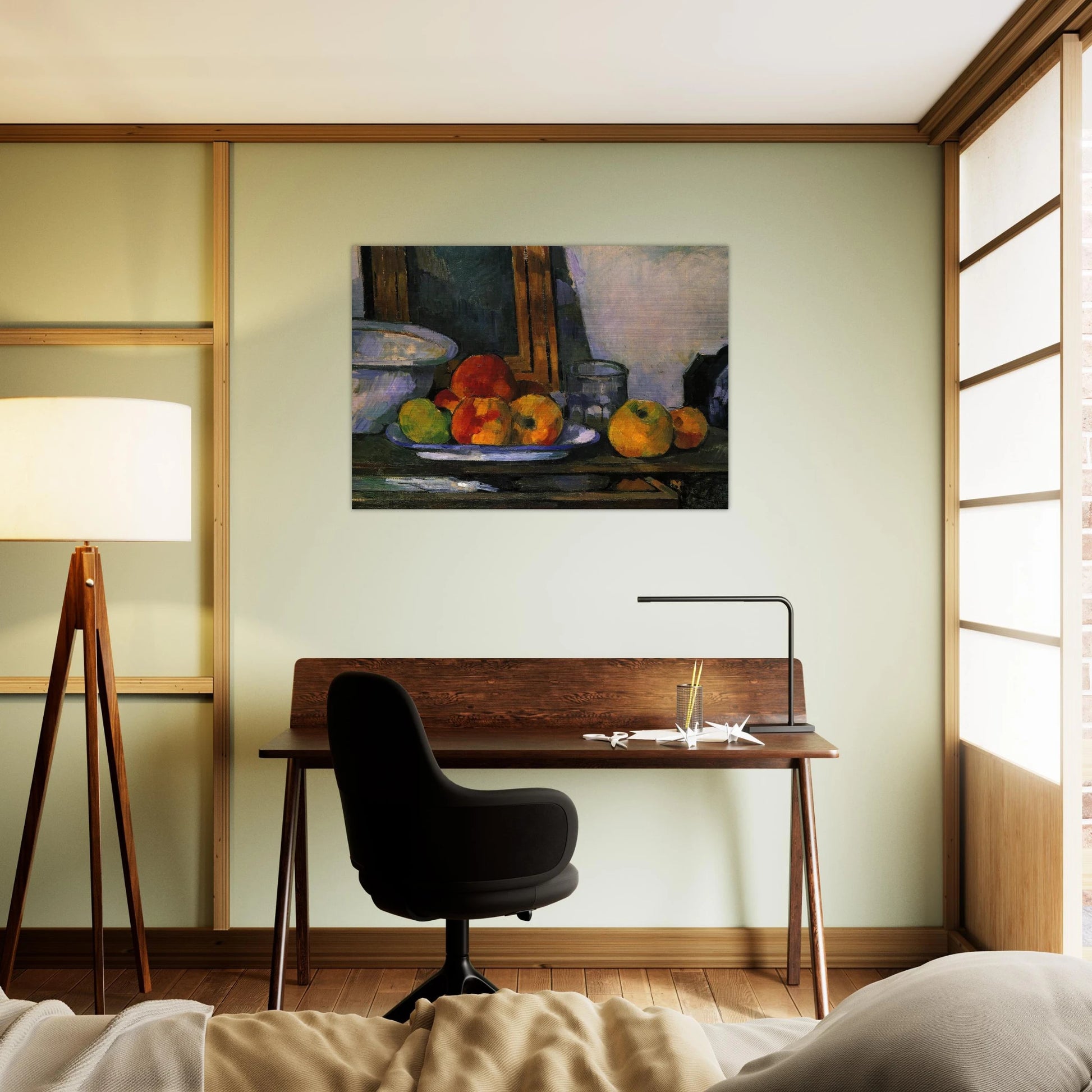 Still life with open drawer - Paul Cézanne Brushed Aluminum Print - 70x100 cm / 28x40 inches | Paul Cézanne Aluminum Print | Paul Cézanne Prints