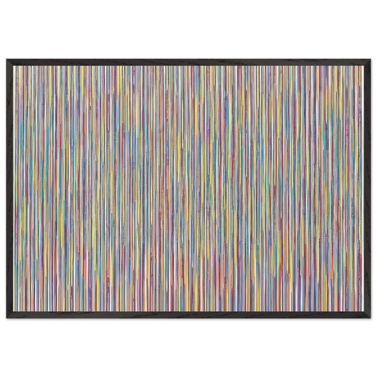 Monets Garden - 1980 - Gene Davis Framed Art Print – Black Wooden Frame - Default Title - -Framed Art Print