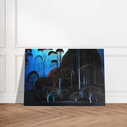 Enchanted Forest - Eyvind Earle Brushed Aluminum Print - 70x100 cm / 28x40 inches | Eyvind Earle Aluminum Print | Eyvind Earle Prints